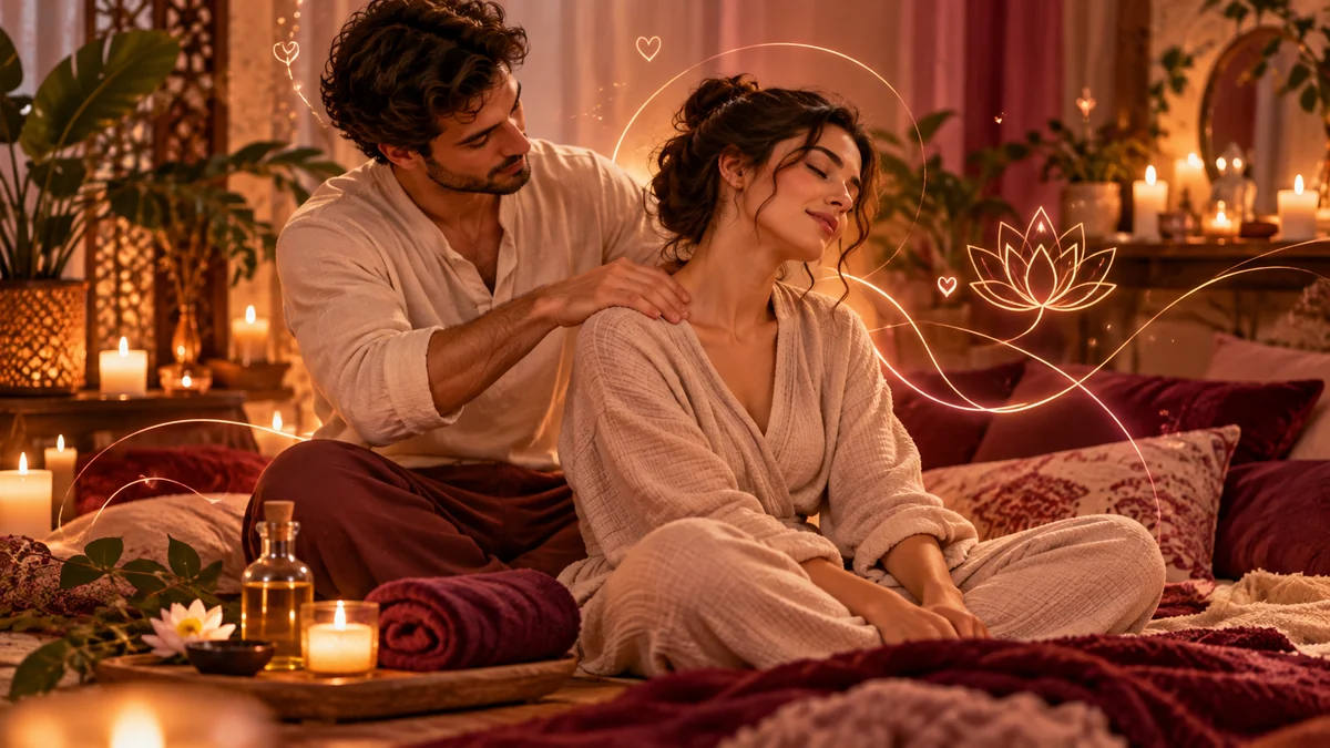 Illustration du massage tantra