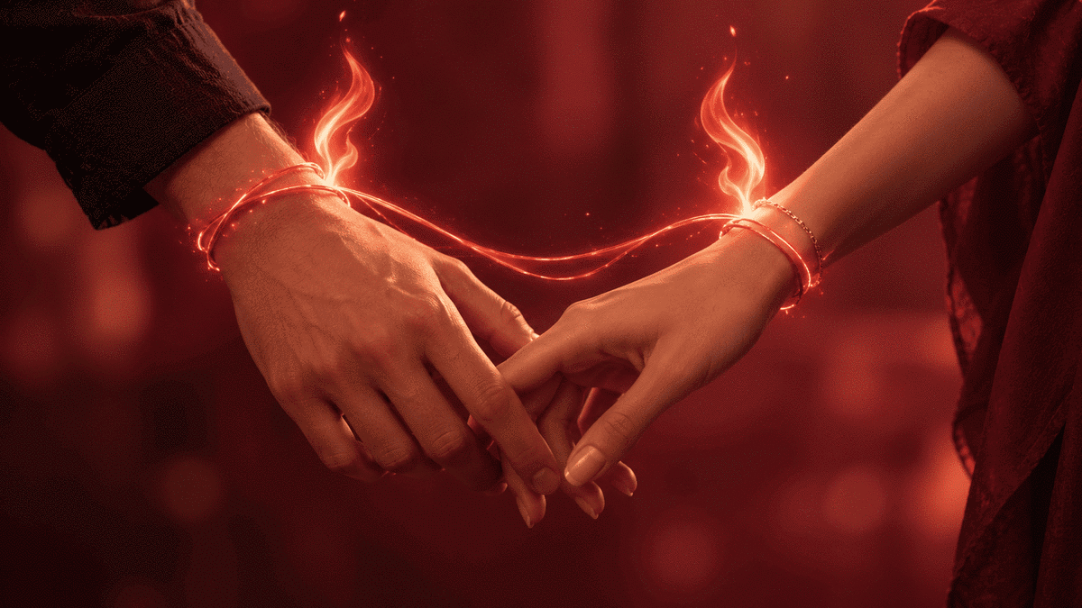 Illustration de deux flammes jumelles