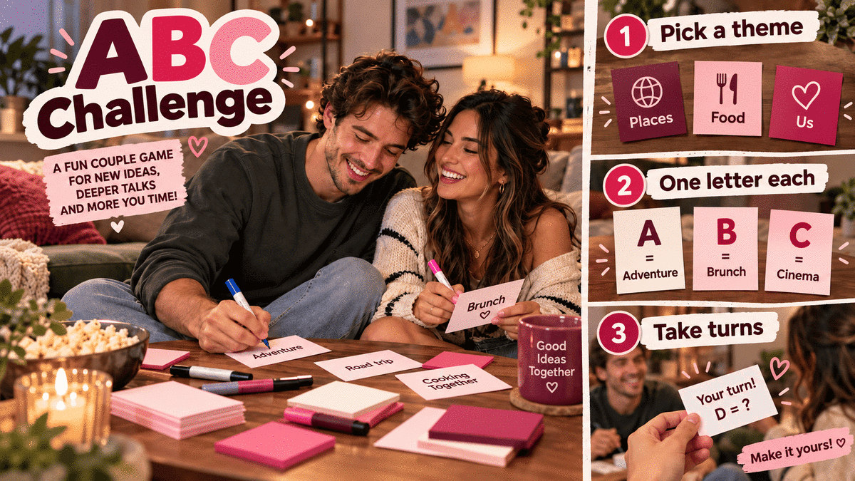 Alphabet challenge le jeu de couple personnalisable Illustration de l’article alphabet challenge le jeu de couple personnalisable