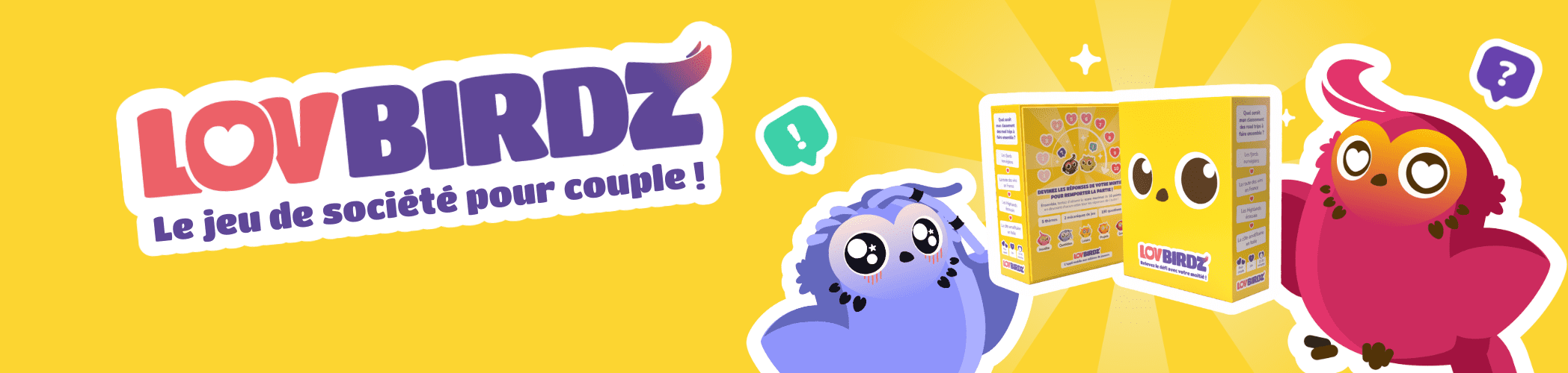 LovBirdz : jeu de société pour couple, enfin disponible ! LovBirdz : jeu de société pour couple, enfin disponible !