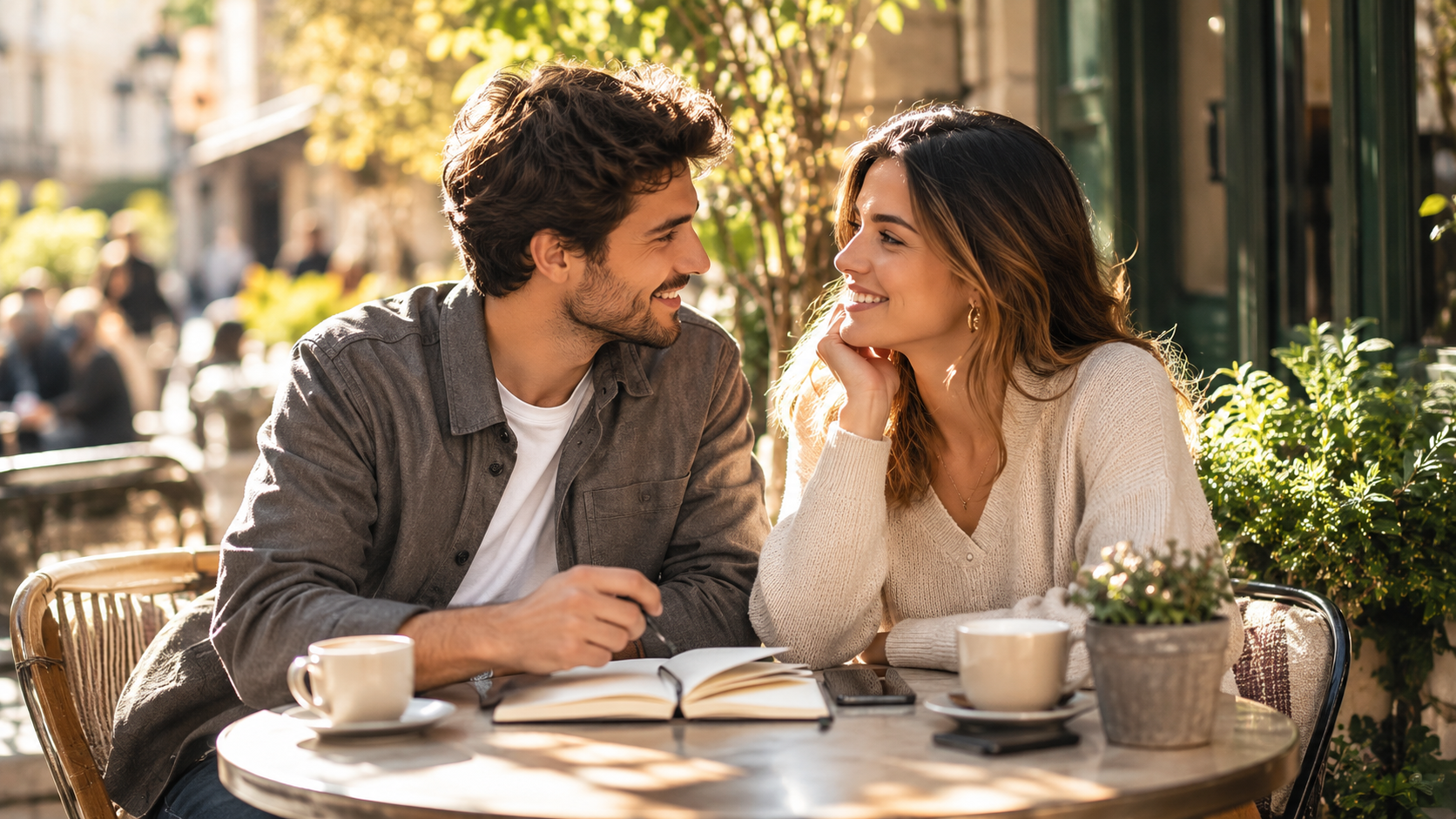 20 questions à se poser avant le mariage Couple discutant ensemble des questions à se poser avant le mariage