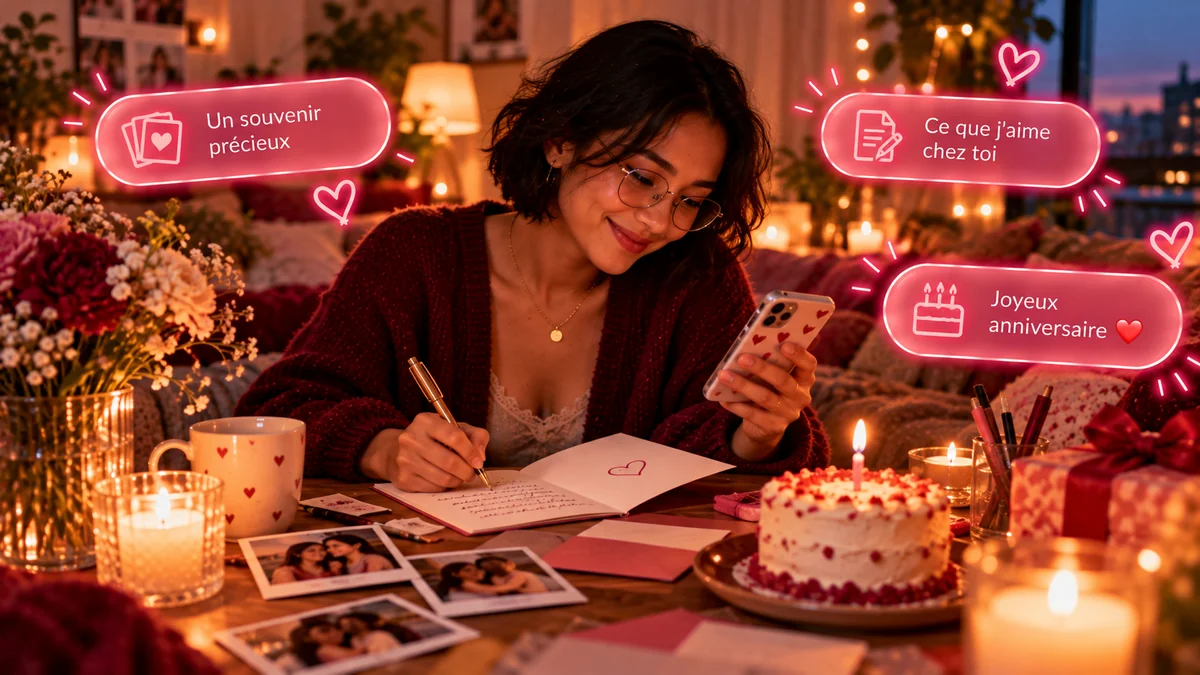 Idées de messages touchants pour son anniversaire Couple heureux échangeant un message touchant pour un anniversaire