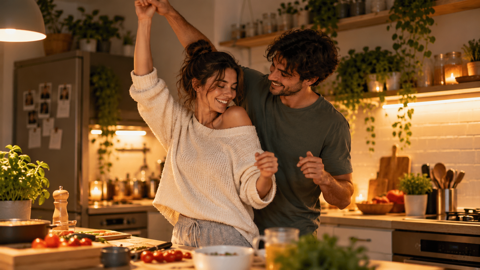 Rendre les journées ordinaires spéciales en couple Couple partageant un moment complice pour rendre une journée ordinaire spéciale